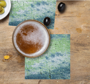 Sous verre bière surface verte texturée - TenStickers