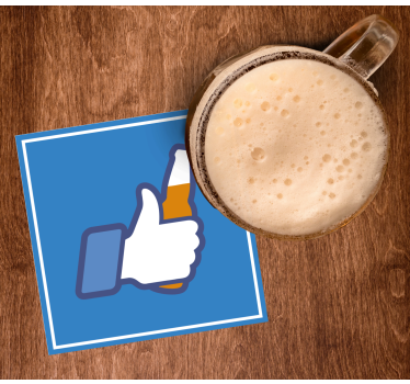 Sous verre bière thumbs up boisson - TenStickers
