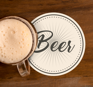 Sous verre bière typographie élégante de brasseur - TenStickers