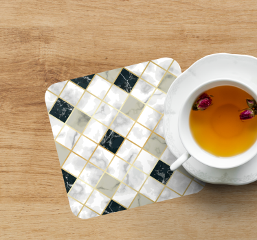 Sous verre carreaux à motif marbré - TenStickers