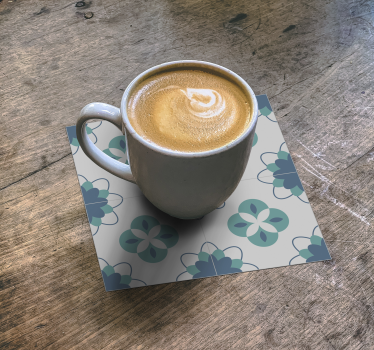 Sous verre carreaux motif floral - TenStickers