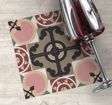 Sous verre carreaux motifs géométriques complexes - TenStickers
