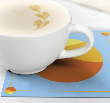 Sous verre champs de couleurs circulaires vibrants - TenStickers