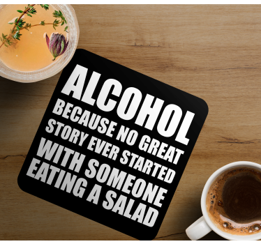 Sous verre citation déclaration humoristique alcool - TenStickers