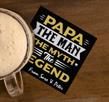 Sous verre citation papa mythe légende - TenStickers