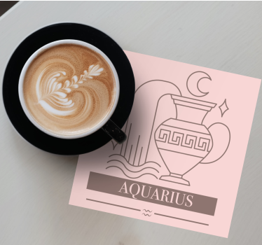 Sous verre citation symbole du zodiaque verseau - TenStickers