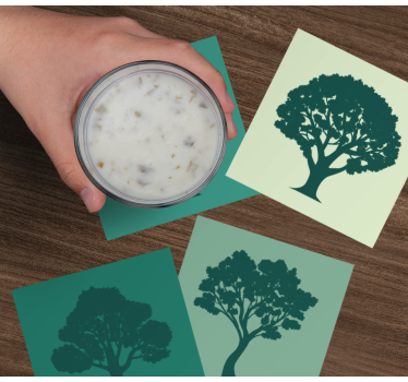 Sous verre collection silhouettes d'arbres - TenStickers
