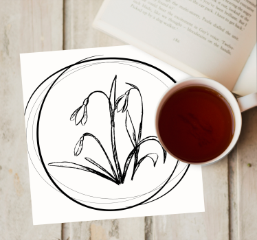 Sous verre dessin floral Élégant - TenStickers