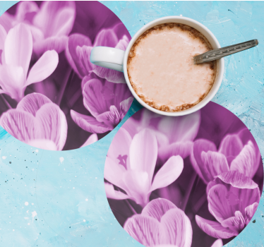 Sous verre Élément floral vibrant - TenStickers