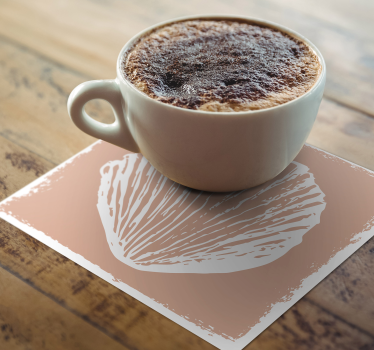 Sous verre Éléments de motif coquillage - TenStickers