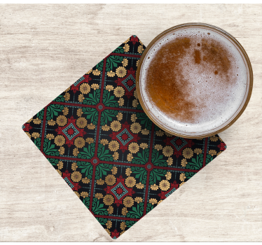 Sous verre feuille décorative à motifs floraux - TenStickers