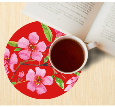 Sous verre fleurs rose Épanouies - TenStickers