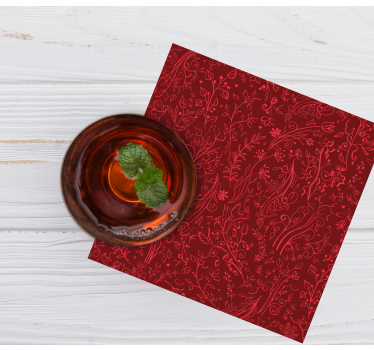 Sous verre fond à motifs floraux - TenStickers