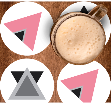 Sous verre formes géométriques en couches - TenStickers
