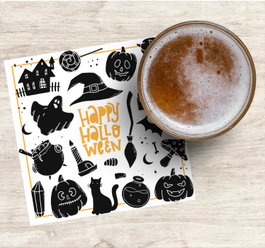 Sous verre halloween illustrations effrayantes - TenStickers