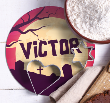 Sous verre halloween scène lunaire effrayante - TenStickers