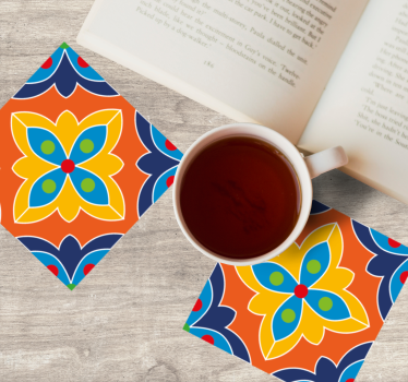 Sous verre illustration florale vibrante - TenStickers