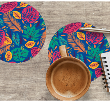 Sous verre imprimé feuilles tropicales - TenStickers