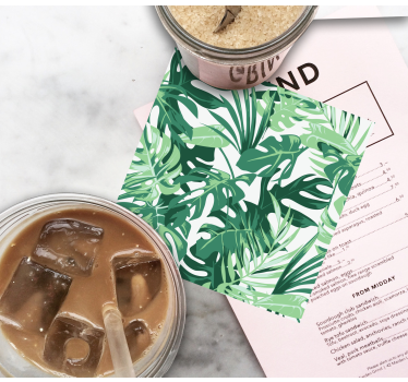 Sous verre inspiration feuille tropicale - TenStickers