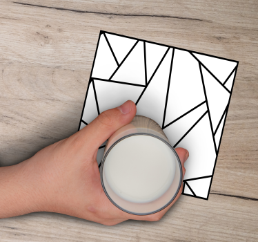Sous verre lignes noires géométriques - TenStickers