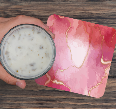 Sous verre marbre rose fluide - TenStickers