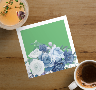 Sous verre mariage composition florale élégante - TenStickers