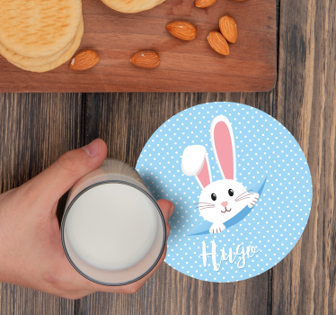Sous verre mariage design de joli lapin - TenStickers