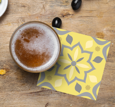 Sous verre mariage motif floral - TenStickers