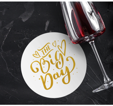 Sous verre mariage typographie élégante célébration - TenStickers