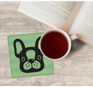 Sous verre moderne bouledogue français - TenStickers
