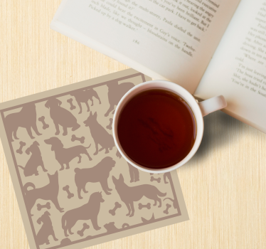 Sous verre moderne formes canines ludiques - TenStickers