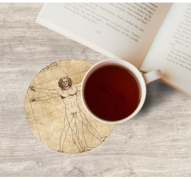 Sous verre moderne illustration de la figure vitruvienne - TenStickers