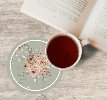 Sous verre moderne motif Élégance florale - TenStickers
