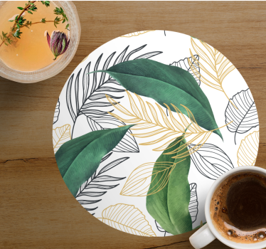 Sous verre moderne motif feuillage luxuriant - TenStickers
