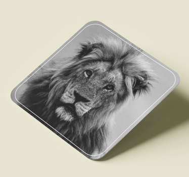 Sous verre moderne portraits de lions majestueux - TenStickers