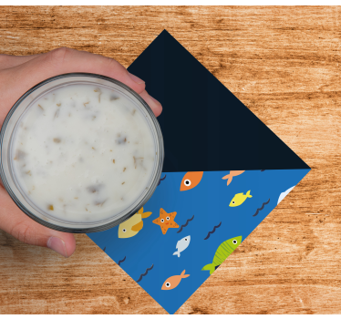 Sous verre moderne scène sous-marine colorée - TenStickers
