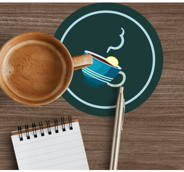 Sous verre moderne tasse à thé élégante - TenStickers