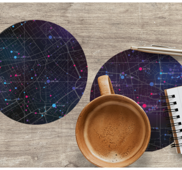 Sous verre motif de carte abstrait - TenStickers