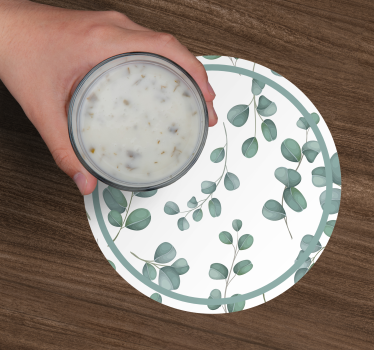 Sous verre motif de feuilles d'eucalyptus - TenStickers