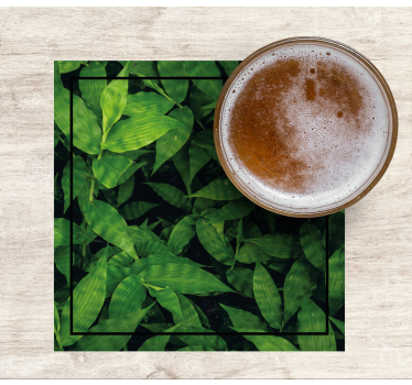Sous verre motif de feuilles vertes luxuriantes - TenStickers