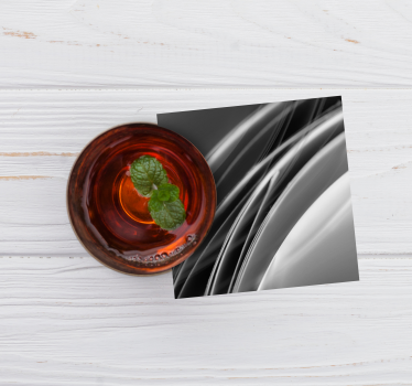 Sous verre motif de vagues abstraites - TenStickers