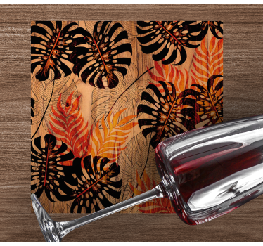 Sous verre motif feuillage tropical - TenStickers