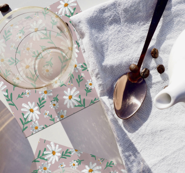 Sous verre motif floral arrière-plan - TenStickers