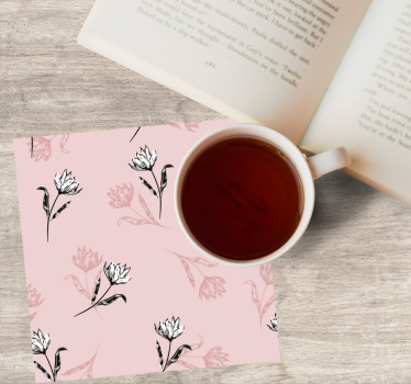 Sous verre motif floral aux teintes douces - TenStickers