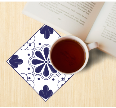 Sous verre motif floral en forme - TenStickers