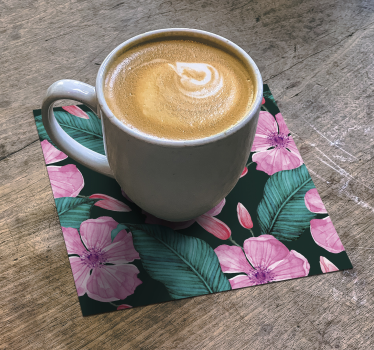 Sous verre motif floral et feuillage - TenStickers