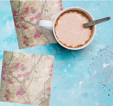 Sous verre motif floral texturé - TenStickers