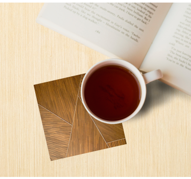 Sous verre motif géométrique bois - TenStickers