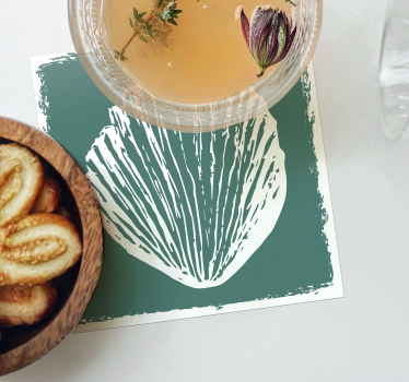 Sous verre motif impression coquillage - TenStickers