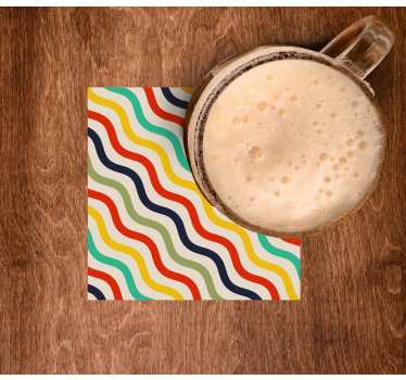 Sous verre motif ondulé coloré - TenStickers